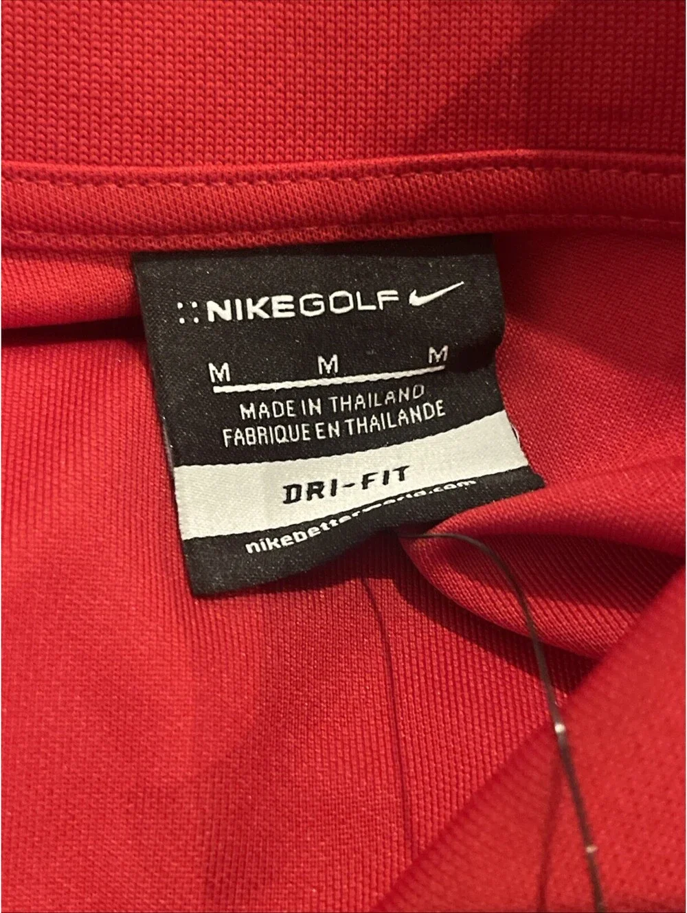 Nike Dri Fit Golf Red Logo Polo NWT  Size M